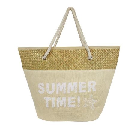 BUYSMARTDEPOT Buysmartdepot G1746 Womens Summer Beach Canvas Tote Bag with Rope Handles G1746